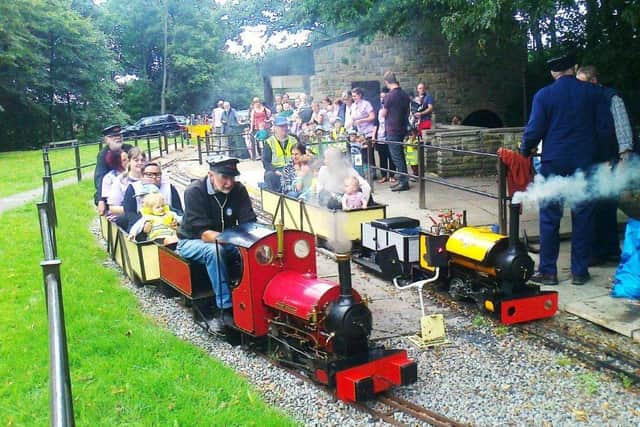 Youngsters enjoying the miniature railway in Royds Park, Cleckheaton. A skate park could soon be built in the park, if plans are approved