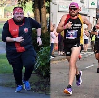Liversedge dad Dominic Camponi before and after his 11-stone weight loss