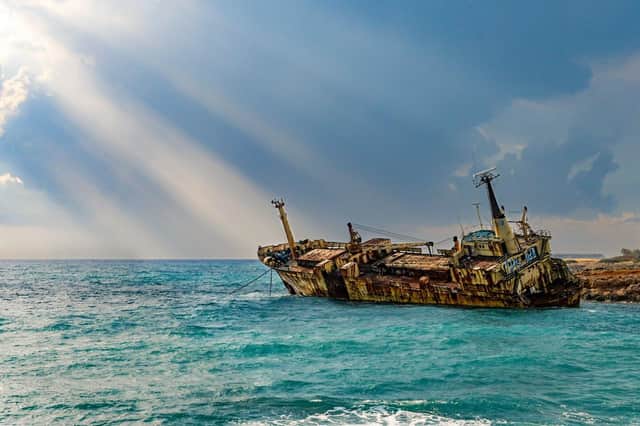 Edro III shipwreck in Cyprus. Photo by Debbie Clough