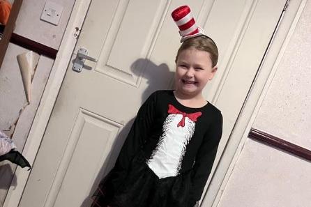 Rachel Ann Goodwill shared a photo of Millie, aged 8, as The Cat in the Hat.