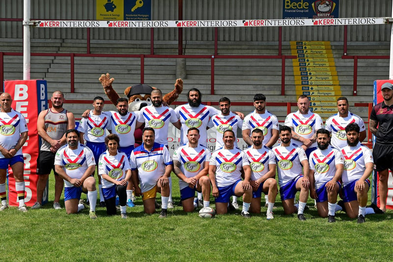 11. Team photo from the charity game