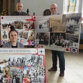 Charlotte Wollard, Peter Charlesworth, Rev Neil Walpole and Tanisha Bramwell, front, with the display boards.