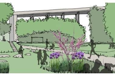 An artist's impression of plans for Spen Bottoms park in Cleckheaton