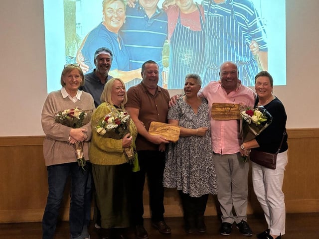 A retirement gift for Buckles Butchers.