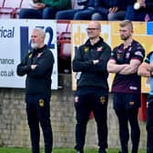Batley Bulldogs’ head coach Craig Lingard, second from left, believes Whitehaven will pose a ‘difficult task’ when they visit the Fox’s Biscuits Stadium on Sunday, September 10 (kick off 3pm). (Photo credit: Paul Butterfield).