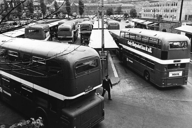 the old Dewsbury Bus Station in the 1970's.