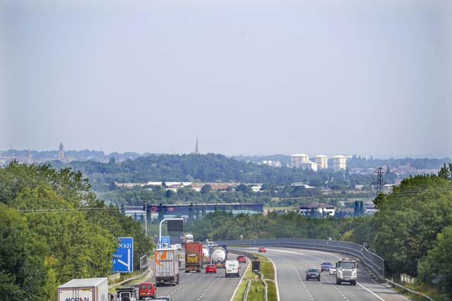 The M1 motorway near junction 39 (file image)