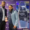 Batley Law directors Waseem Nazir, left, and Hassnain Sajjad holding their award.