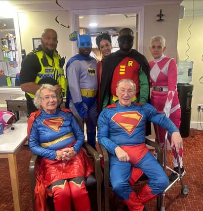 The superhero themed celebrations at Lydgate Lodge Care Home in Batley were held in support of the Alzheimer’s Society.