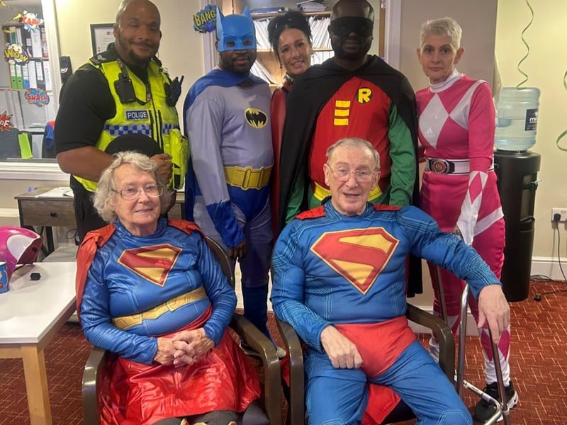 The superhero themed celebrations at Lydgate Lodge Care Home in Batley were held in support of the Alzheimer’s Society.