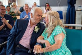 Kenneth Sharp (85) and Marian Kenward (85) got married in Dewsbury District Hospital last month.