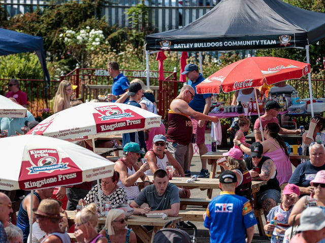 Crowds at Batley Bulldogs' Pink Weekend at the Fox's Biscuits Stadium to raise funds for a breast cancer charity