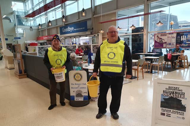 Members of the Rotary Club of Birstall Luddites collecting on Saturday (March 4).