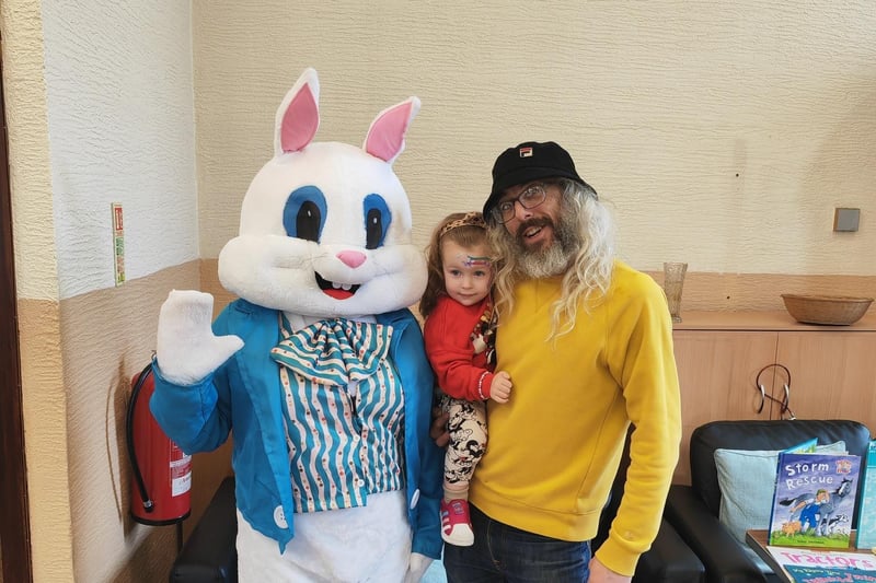 The Spring Fair had a special visit from the Easter Bunny.