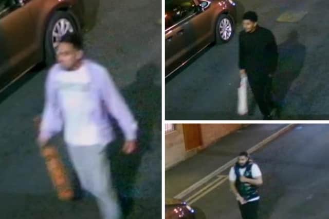 Detectives want to speak to these three men as part of the investigation.