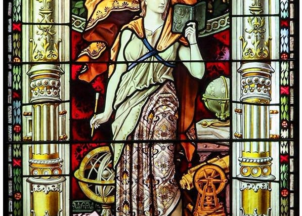 Stained glass at Dewsbury Town Hall