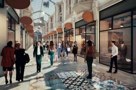 An artists' impression of how the revamped Dewsbury Arcade could look when restoration work is finished. A community benefit company is seeking to run the Grade II-listed Victorian shopping arcade when Kirklees Council completes a £2.3m refurbishment programme in 2022.