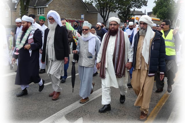 Five of the local Mosque Imams leading the procession