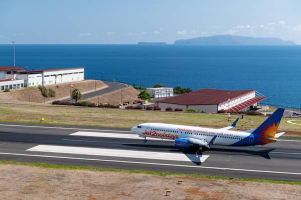 Jet2holidays airplane landing on the runway at Madeira Airport, Portugal. Photo: AdobeStock