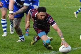 Joel Gibson scored two tries and was man of the match in Thornhill Trojans' last game of the season against Pilkington Recs. Photo by Dave Jewitt