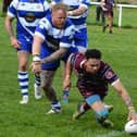 Joel Gibson scored a hat-trick of tries in Thornhill Trojans' game against West Bowling. Picture: Dave Jewitt