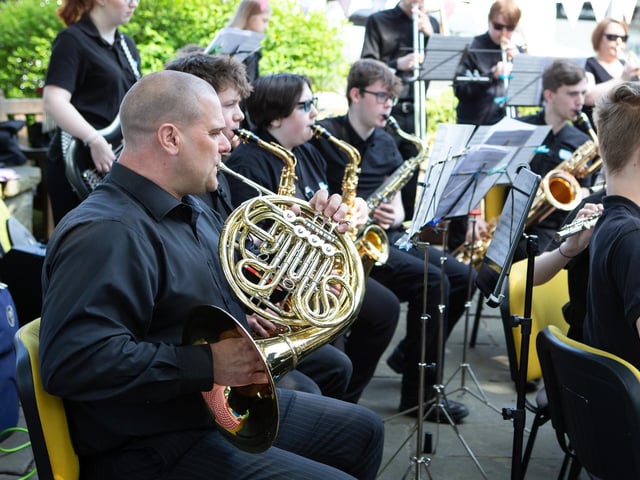Kirklees Musica play at Mirfield Library's 75th anniversary.