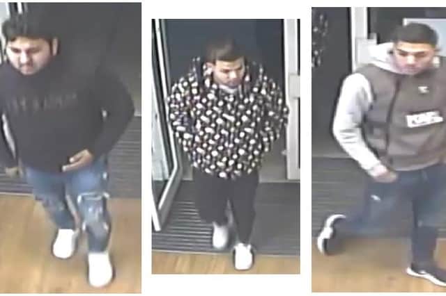 Detectives investigating a robbery in Dewsbury have released CCTV images of three men they would like to identify