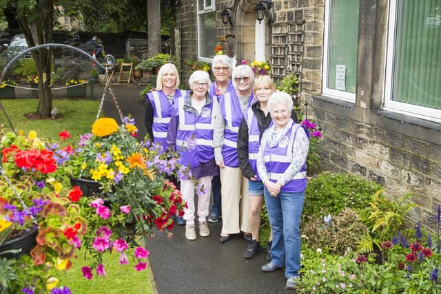 Mirfield in Bloom at Mirfield Community Centre after hosting judges from Yorkshire In Bloom. From left: Gillian Young, Ruth Edwards, Barbara Clough, Christine Sykes, Claire Welch and Sue Bevan.