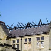 A major fire engulfed the former school and college on Birkdale Road in Dewsbury earlier this week. Picture Scott Merrylees
