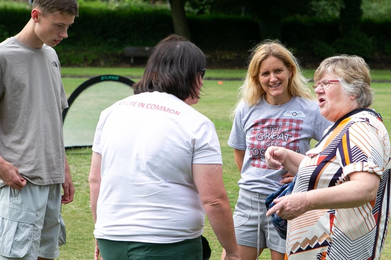 MP Kim Leadbeater at the Great Health and Wellbeing Get Together, Wilton Park, Batley