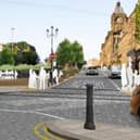 An artist's impression of how part of Batley town centre could look.