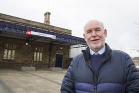 Kirklees Council’s cabinet member for transport and Dewsbury East councillor Eric Firth outside Dewsbury Train Station.