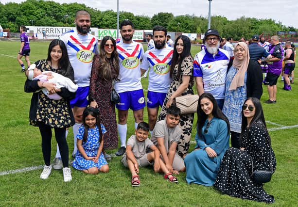 Organised by Batley Sporting Foundation, in conjunction with More in Common Batley and Spen and Jo’s family, as part of The Great Get Together, the event saw 3,000 people pack into the Fox’s Biscuits Stadium for the charity rugby match between Team Colostomy UK and British Asian Rugby Association before the Bulldogs’ Championship game with York Knights.