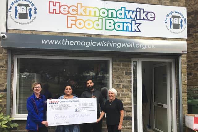 The Wishing Well (Heckmondwike Food Bank) received £500 towards vital food items to keep the facility running
