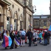 Campaigners gathered outside Huddersfield Town Hall ahead of the Full Council meeting.