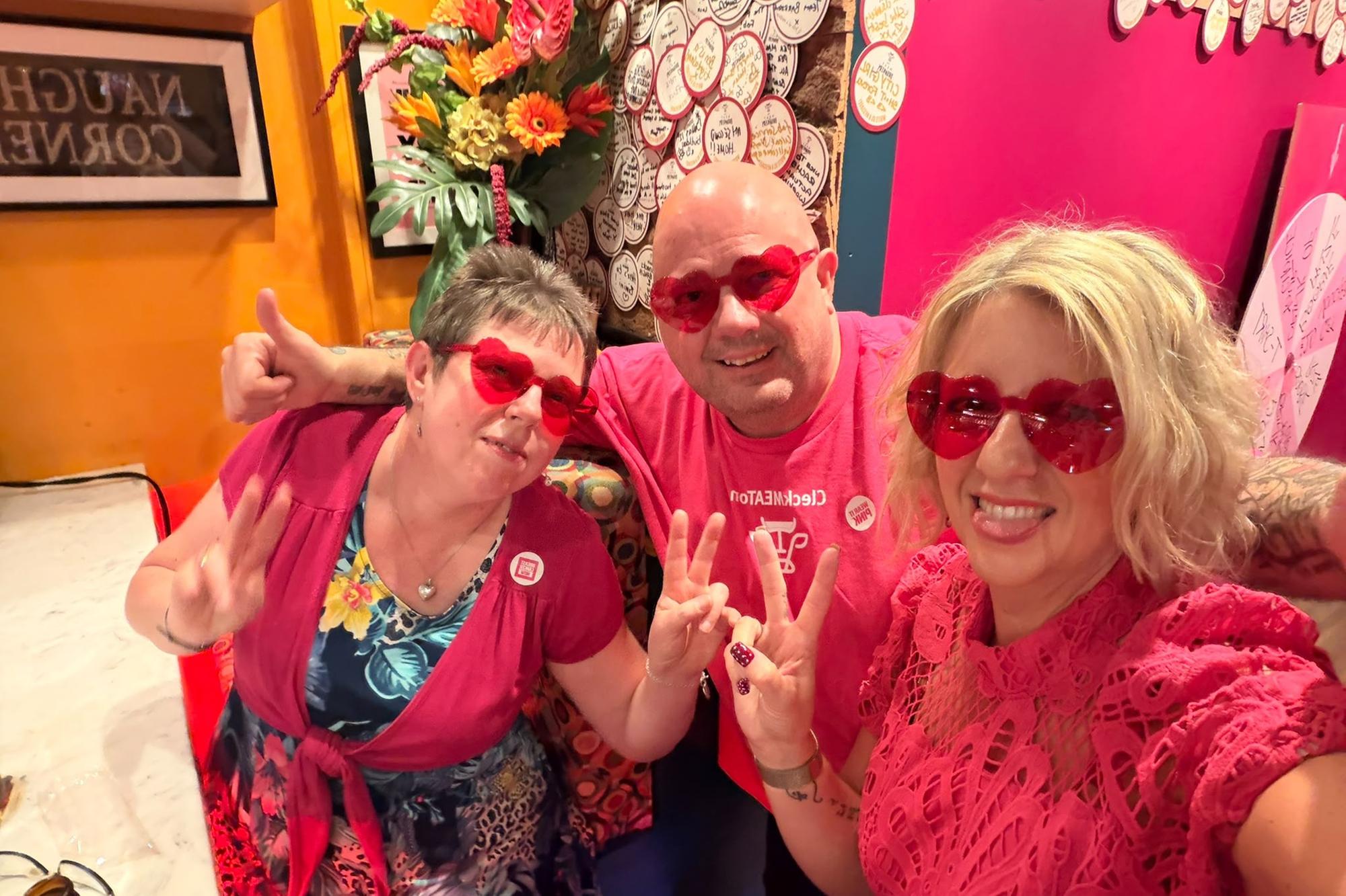 The Meat Drunkery in Cleckheaton turned pink for breast cancer - and raised £1,500 for charity.