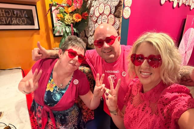 The Meat Drunkery in Cleckheaton turned pink for breast cancer - and raised £1,500 for charity.