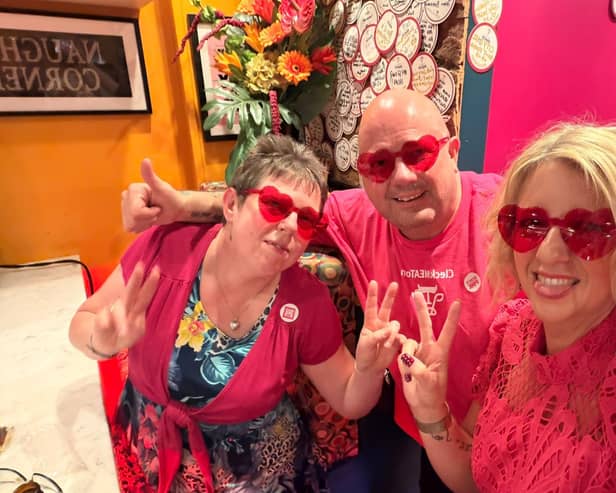 The Meat Drunkery in Cleckheaton turned pink for breast cancer - and raised £1,500 for charity.