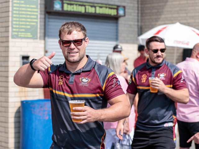 Crowds at Batley Bulldogs' Pink Weekend at the Fox's Biscuits Stadium to raise funds for a breast cancer charity