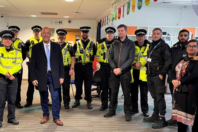 The policing teams were joined by Coun Mussarat Pervaiz and MP Mark Eastwood.