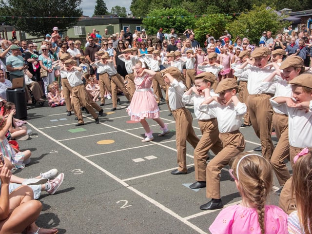 Two local dance groups - involving many pupils from the school - performed during the special day.