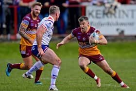 Action from Batley Bulldogs' defeat at home to Wakefield Trinity. Photo by Paul Butterfield.