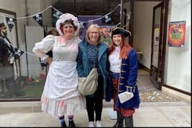 Cast members of Dewsbury Arts Group’s latest show - a panto version of Treasure Island - took to their very own one-off pop-up box office in the newly-refurbished Dewsbury Arcade where they sold tickets, chatted with members of the public and posed for photos.
