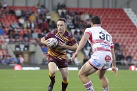 Tom Gilmore in action in the Championship Grand Final. He successfully converted both of Batley's tries.