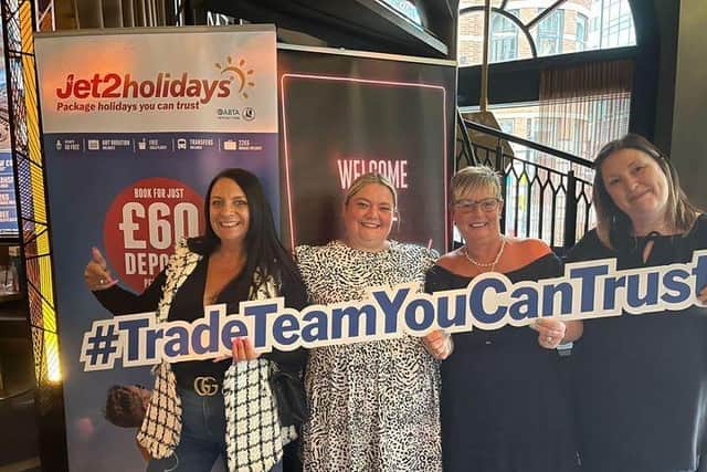 Katie and the Total Travel team enjoying the Jet2holidays Big Night Out in Leeds.