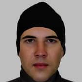 Police investigating a burglary in Cleckheaton have released an e-fit image of the suspect.
