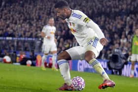 James Justin opened the scoring for Leeds United at Everton with his first Premier League goal for the club.