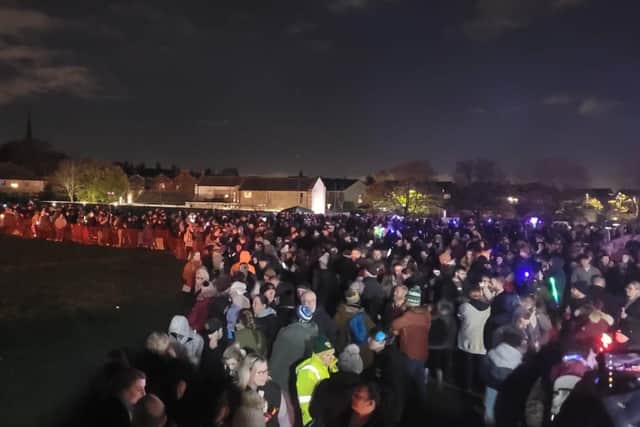 A crowd of around 3,000 people was treated to an ‘amazing’ firework display at Scholes Cricket and Athletic Club on Friday night.