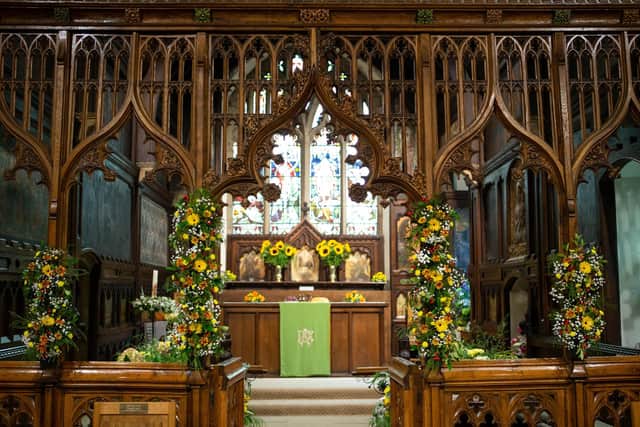 St.John's Church in Upper Hopton hosted the Flower Festival to raise money to repair the Clock-tower.