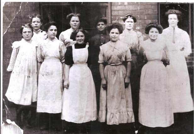 Pictured in the early 1900s, a group of women who worked in Dewsbury for Ben Bullock who sold sweets all over the world.